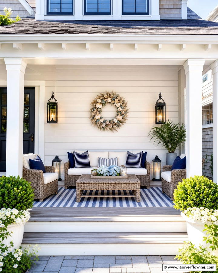 Shiplap Accent Walls - 20 Small Cape Cod Front Porch Ideas for Charm
