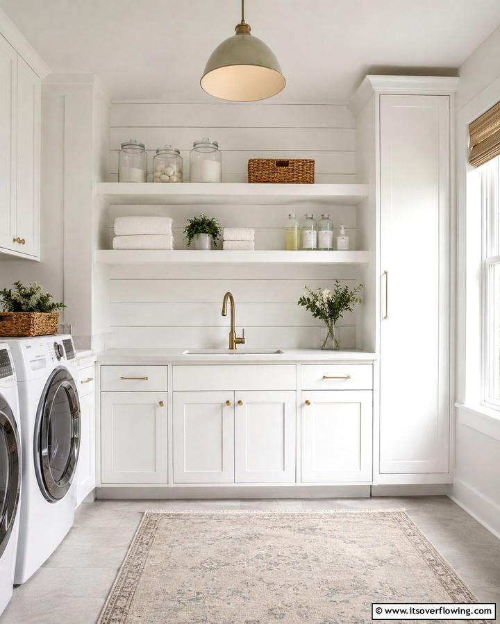 Shiplap Backsplash - 20 Shiplap Laundry Room Ideas for a Rustic and Charming Space