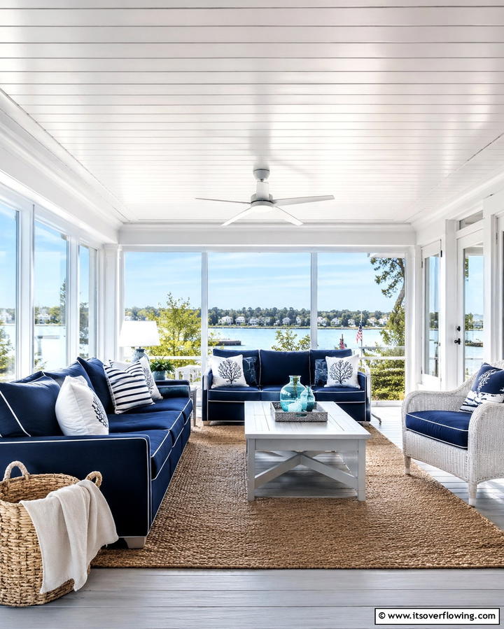 Shiplap Ceiling - 20 Sunroom Ceiling Ideas for a Stunning Overhead View