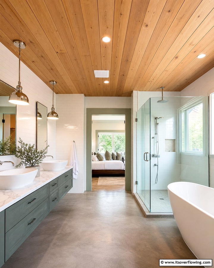 Shiplap Ceiling Treatment - 21 Shiplap Bathroom Ideas for a Rustic or Modern Vibe