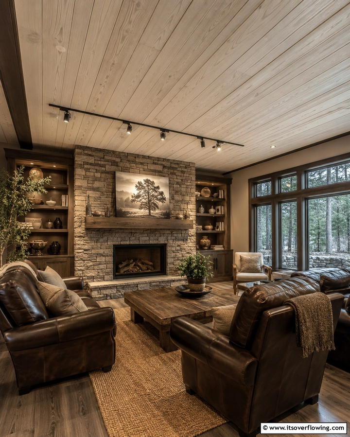 Shiplap Ceiling for Added Texture - 25 Shiplap Living Room Ideas for a Rustic Charm
