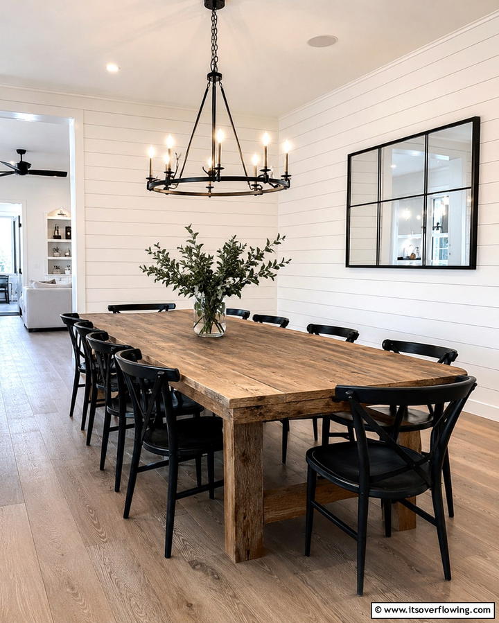 Shiplap Ceiling for Added Texture - 25 Shiplap Dining Room Wall Ideas for Rustic Charm