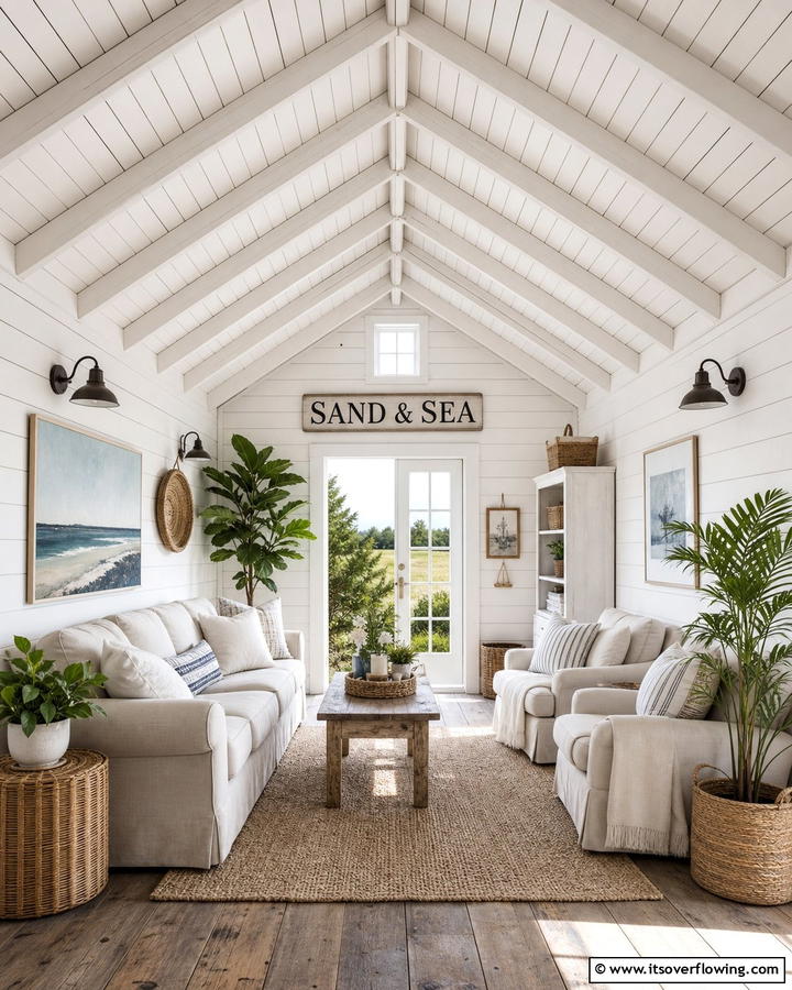 Shiplap Ceiling - 20 Shed Ceiling Ideas to Maximize Space and Style