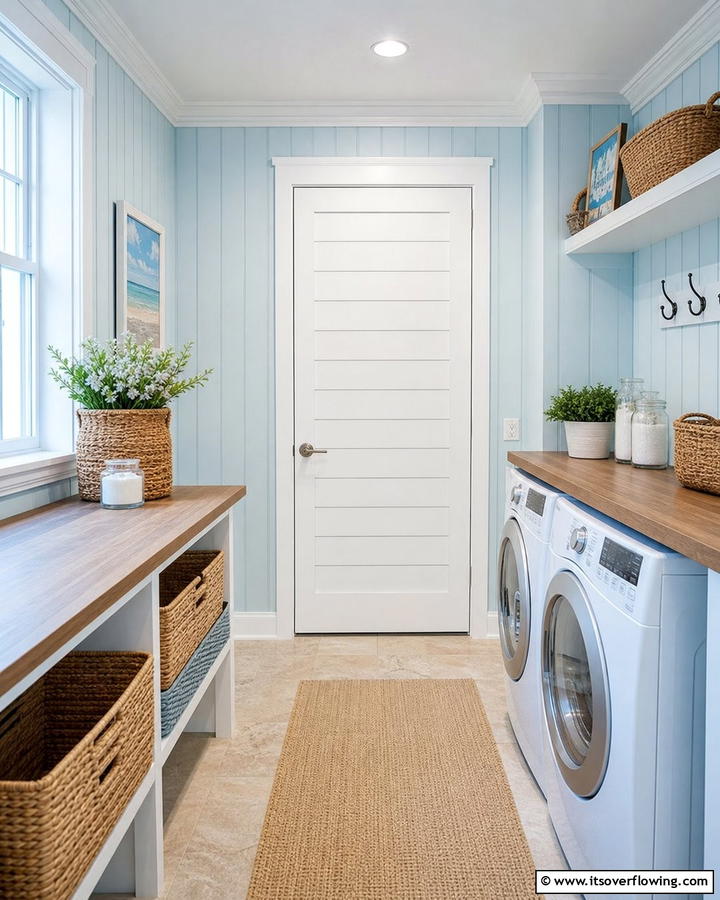 Shiplap Door Style - 20 Laundry Room Door Ideas for a Stylish and Functional Space