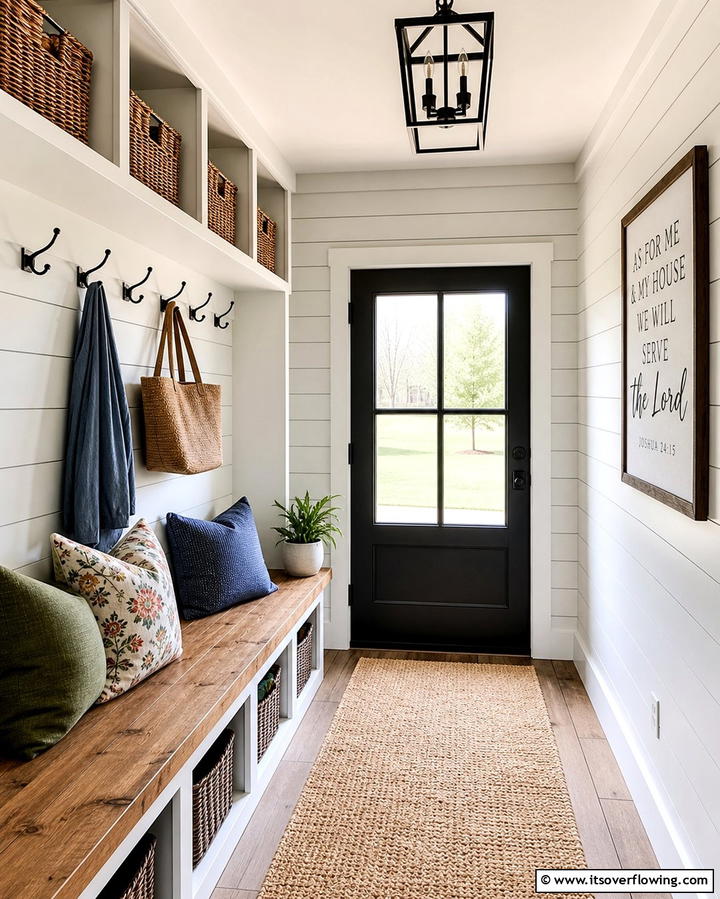 Shiplap Entryway for a Welcoming Touch - 25 Shiplap Wall Ideas to Add Texture and Character