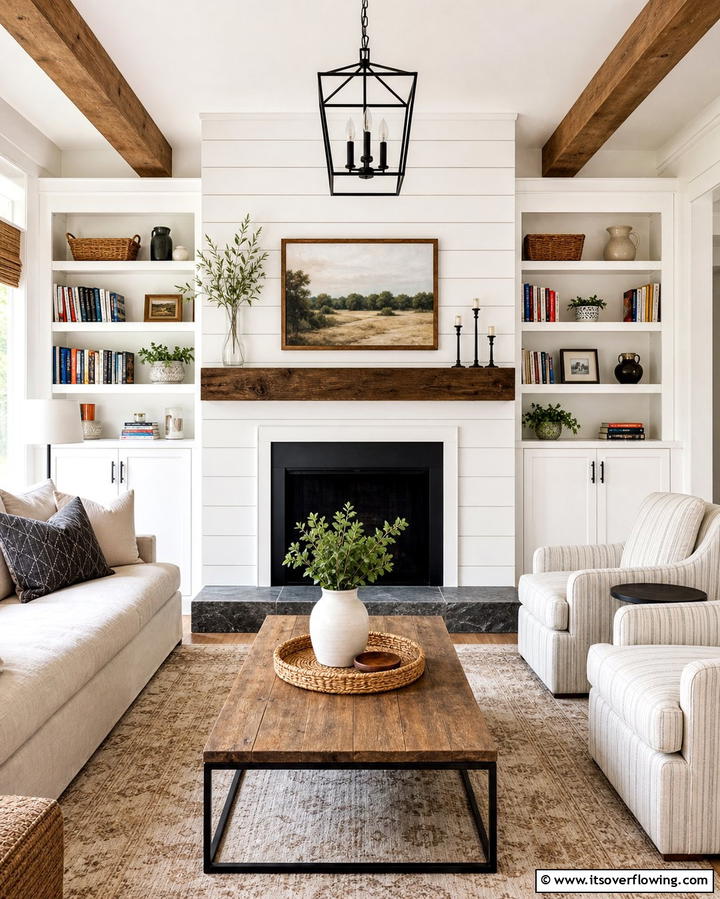 Shiplap Fireplace Surround - 25 Shiplap Wall Ideas to Add Texture and Character