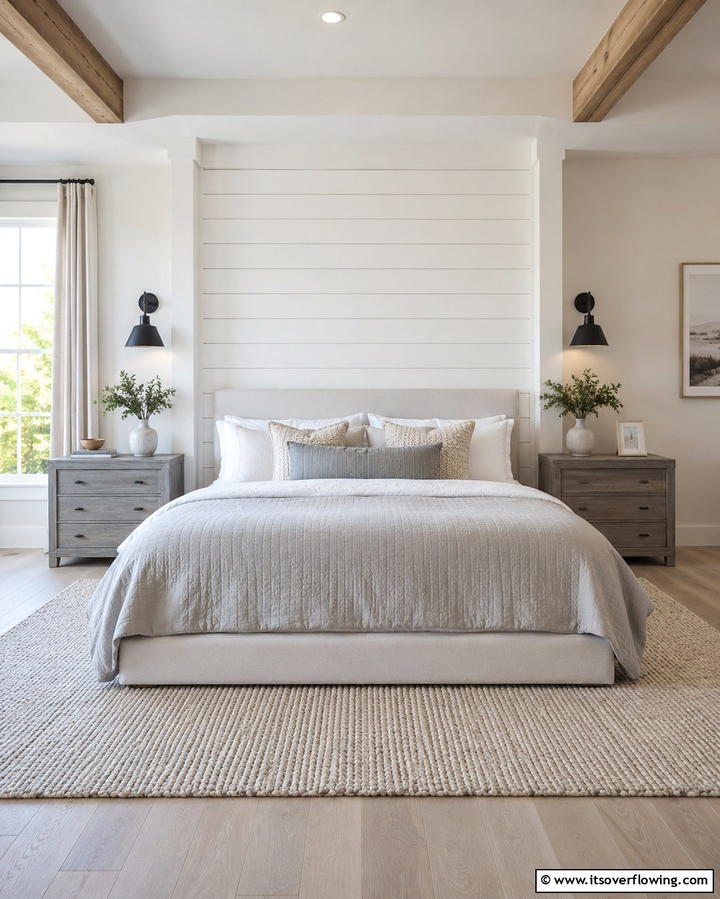 Shiplap Headboard Wall - 25 Shiplap Bedroom Ideas for a Cozy and Chic Retreat