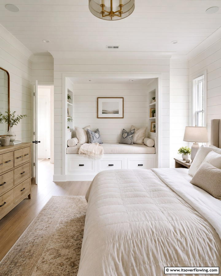 Shiplap Nook or Alcove - 25 Shiplap Bedroom Ideas for a Cozy and Chic Retreat
