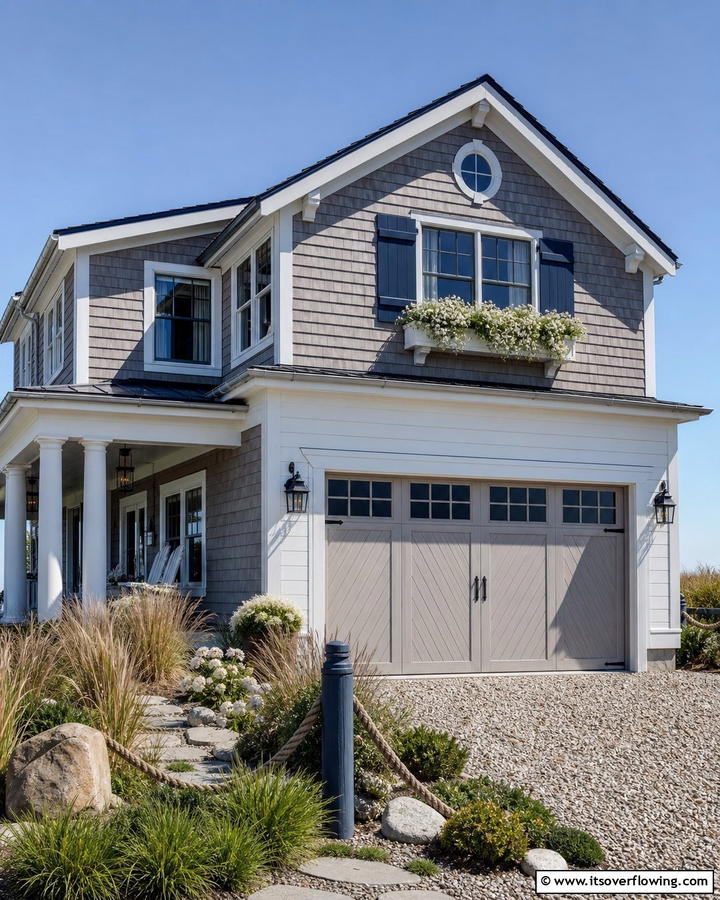 Shiplap Style Trim - 20 Exterior Garage Door Trim Ideas to Boost Curb Appeal