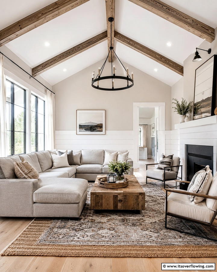 Shiplap Wainscoting - 30 Elegant Living Room Wainscoting Ideas for Modern Homes