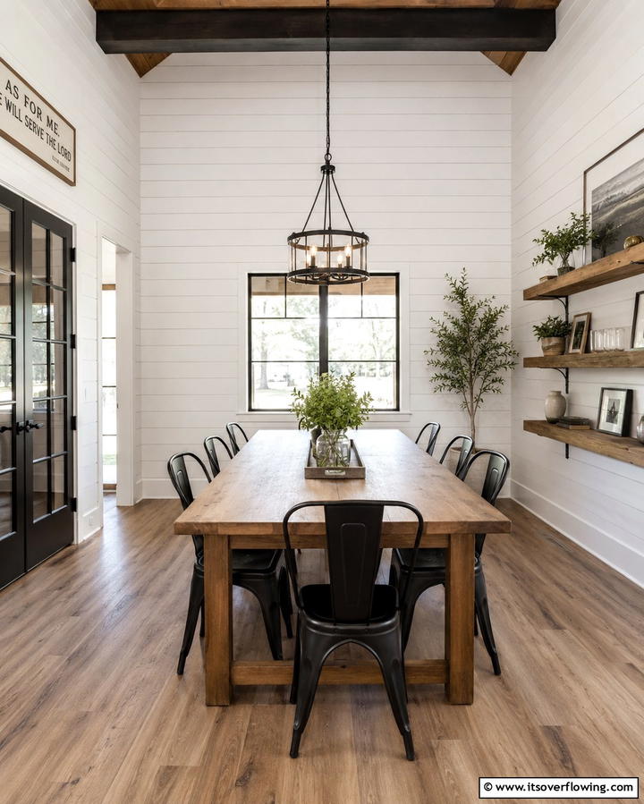 Shiplap Walls - 25 Rustic Barndominium Interior Design Ideas