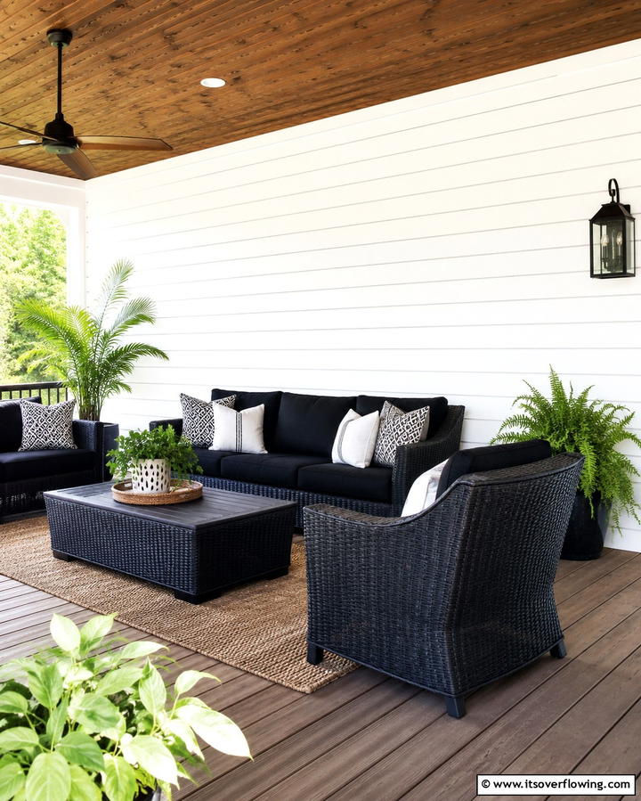 Shiplap Walls - 25 Farmhouse Porch Ideas for a Cozy Outdoor Retreat