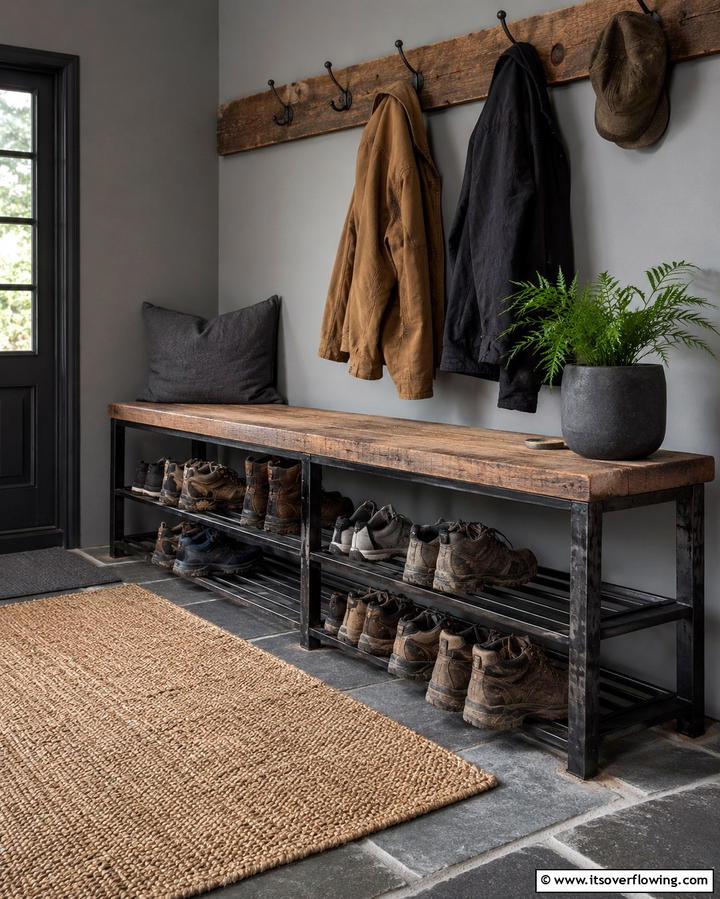 Shoe Storage Benches - 25 Smart Garage Shoe Storage Ideas for Organization