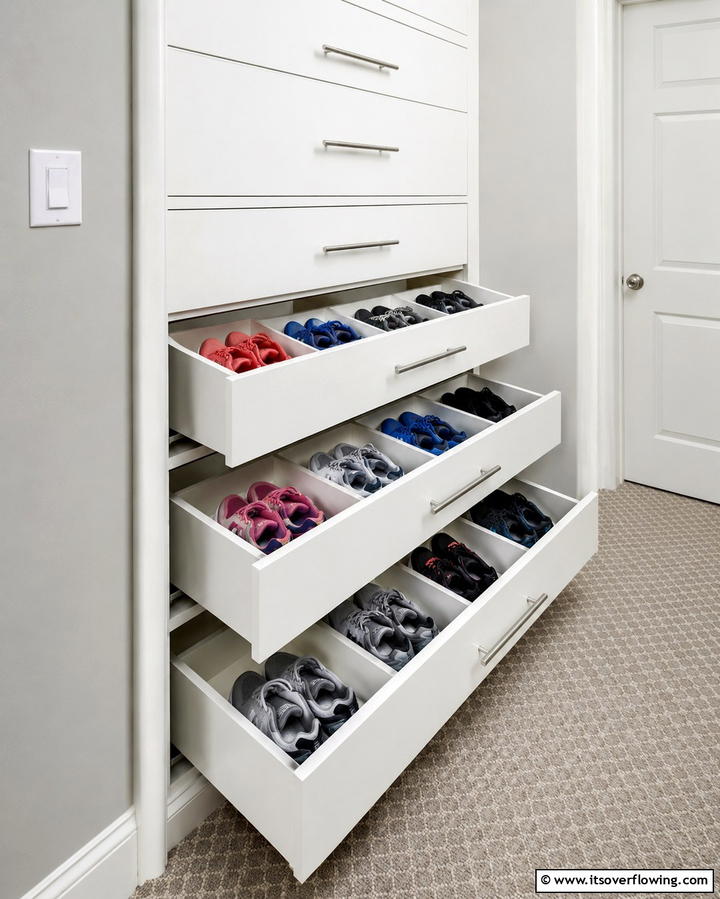 Shoe Storage Drawers - 25 Smart Garage Shoe Storage Ideas for Organization