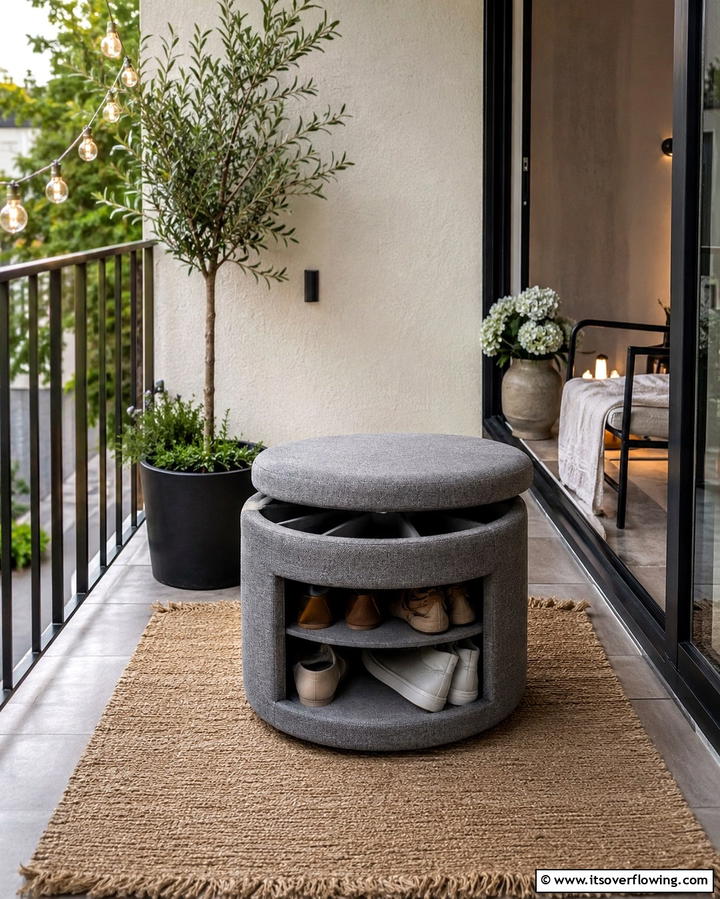 Shoe Storage Ottoman - 25 Outdoor Shoe Storage Ideas for Organized Spaces