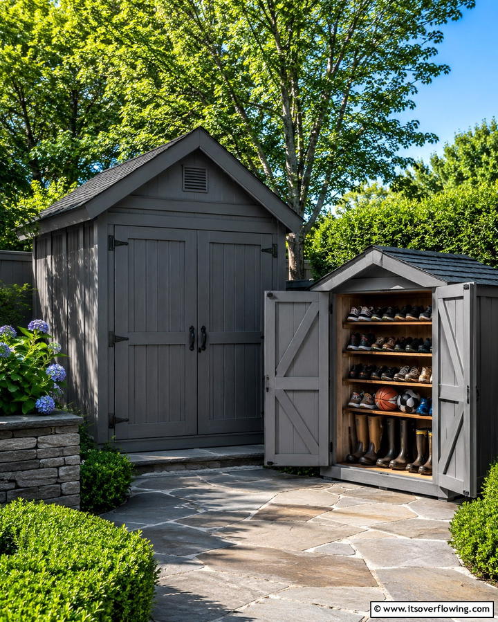 Shoe Storage Shed - 25 Outdoor Shoe Storage Ideas for Organized Spaces