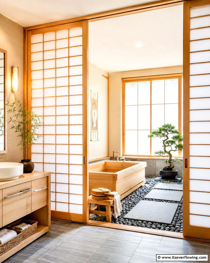 Shoji Screen Doors - 25 Bathroom Door Ideas to Enhance Your Space