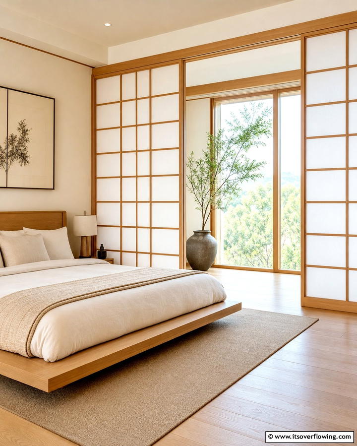 Shoji Screens for Privacy and Style - 25 Zen Bedroom Ideas for a Calm and Serene Space