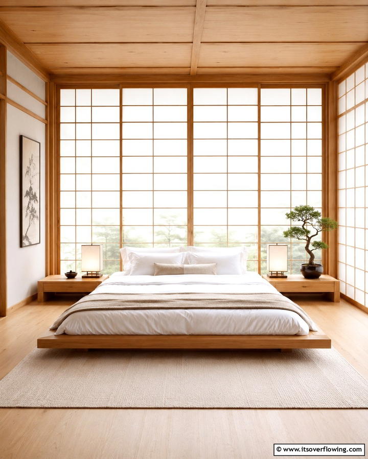 Shoji Screens for Privacy - 25 Serene Asian Bedroom Ideas for a Peaceful Space