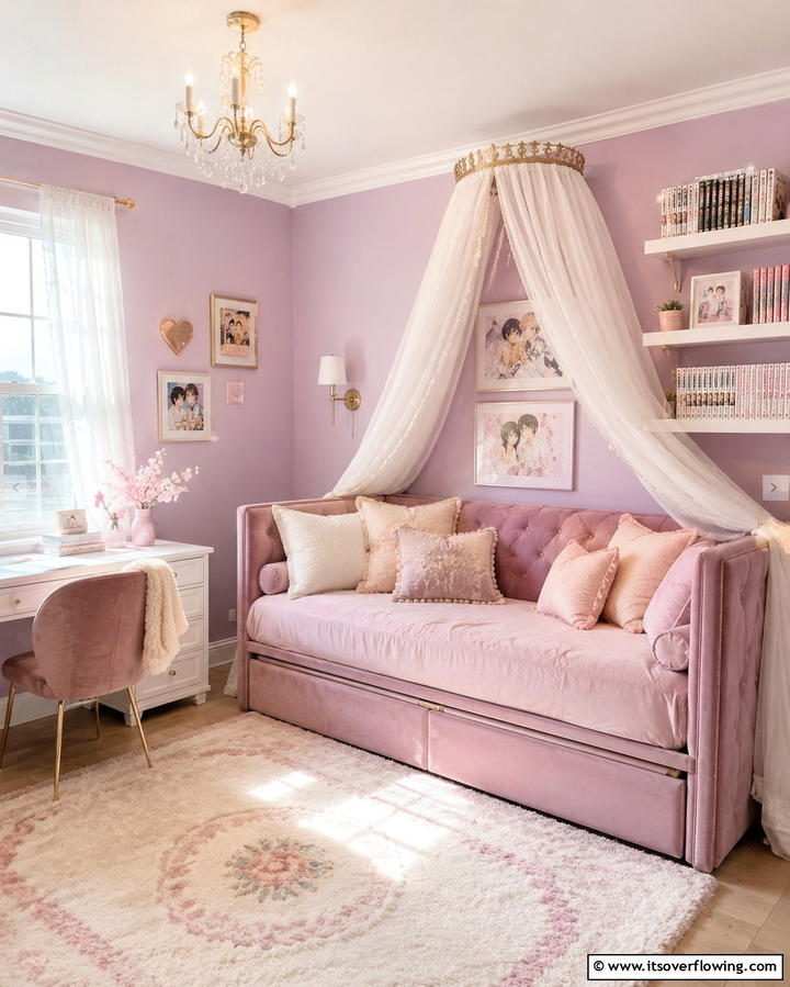 Shojo Romance Nook - 30 Anime Room Ideas for Otaku-Inspired Spaces