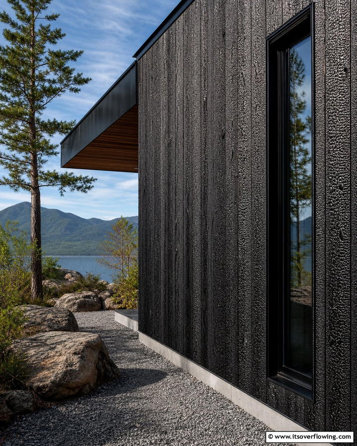 Shou Sugi Ban Charred Wood Siding - 25 Modern Siding Ideas for a Contemporary Home