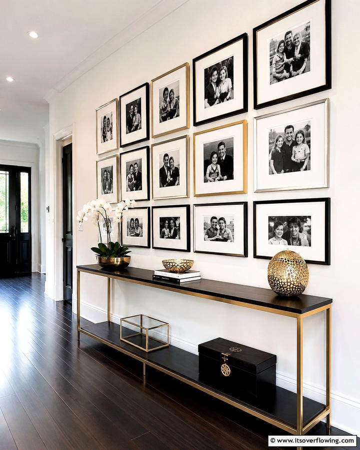 Showcase Memories with a Photo Wall - 25 Housewarming Decoration Ideas to Welcome New Neighbors
