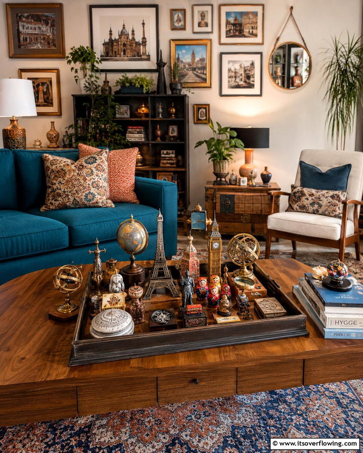 Showcase a Personal Collection - 25 Coffee Table Decor Ideas for Stylish Living Rooms