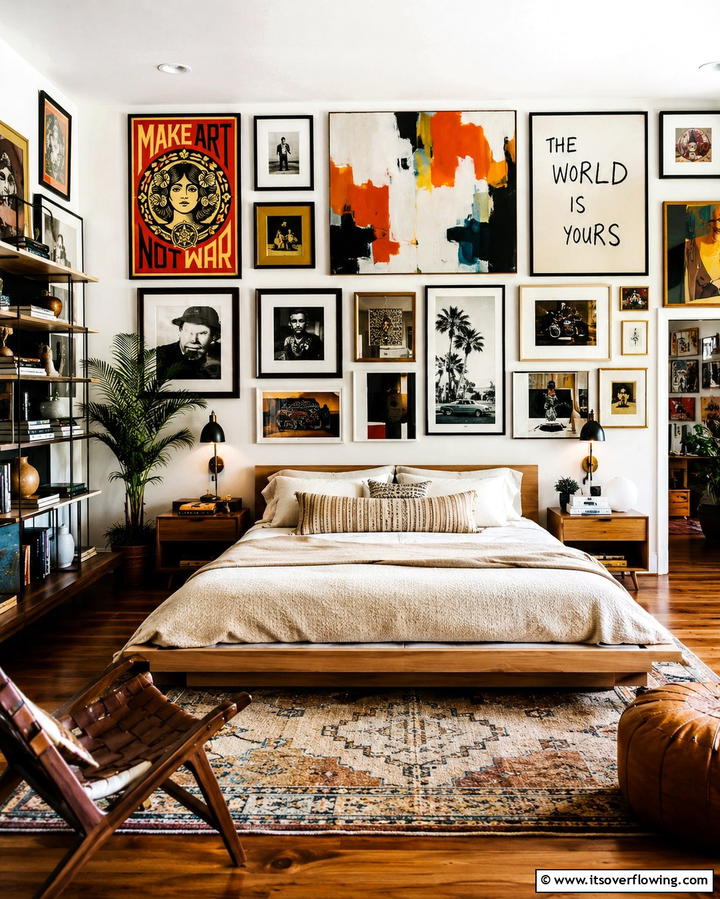 Showcasing Eclectic Wall Art - 25 Eclectic Bedroom Ideas to Inspire Your Space