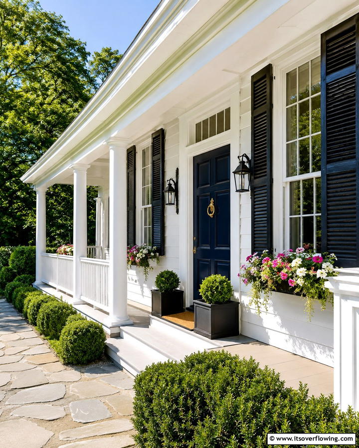 Shuttered Windows - 25 Colonial Front Porch Ideas for Timeless Charm