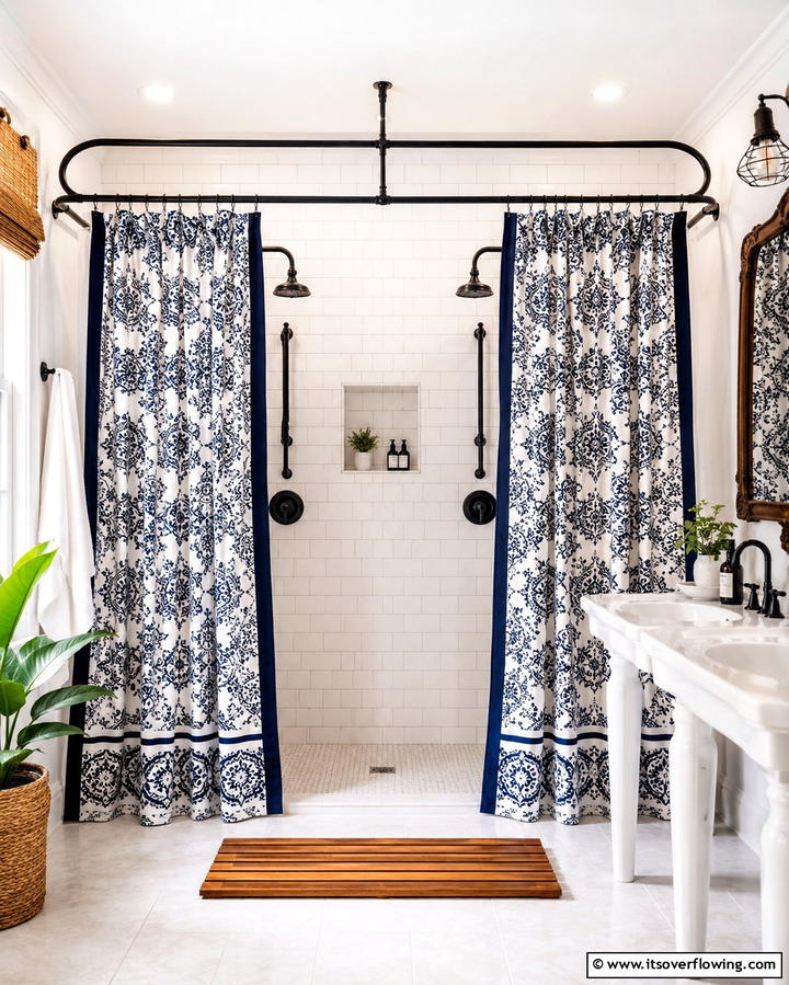 Side by Side Handheld Showers - 25 Double Shower Ideas for a Luxurious Bathroom