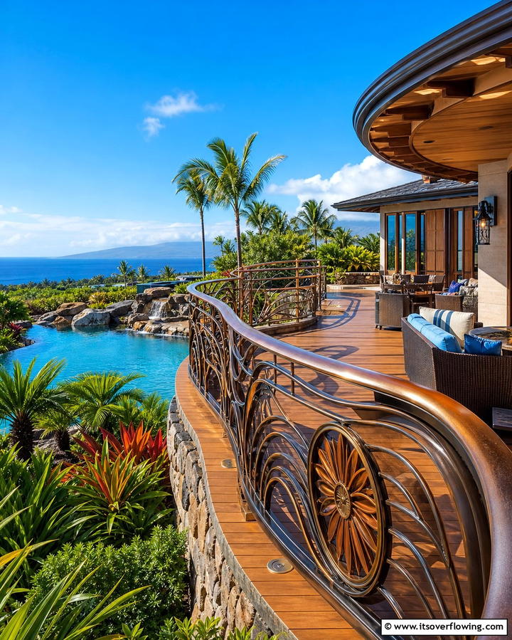 Signature Deck Rail Installations - 30 Modern Metal Deck Railing Ideas for Stylish Outdoor Spaces