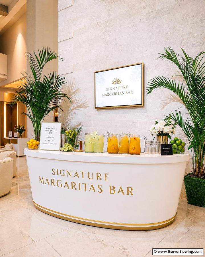 Signature Margaritas Bar - 25 Mexican Wedding Ideas for a Colorful and Festive Celebration