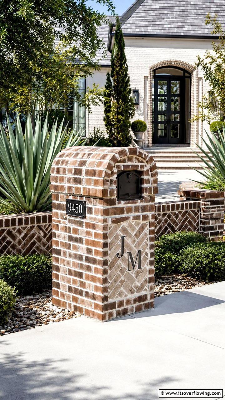 Signature Style Brick Mailbox - 30 Brick Mailbox Ideas for a Charming Curb Appeal Upgrade