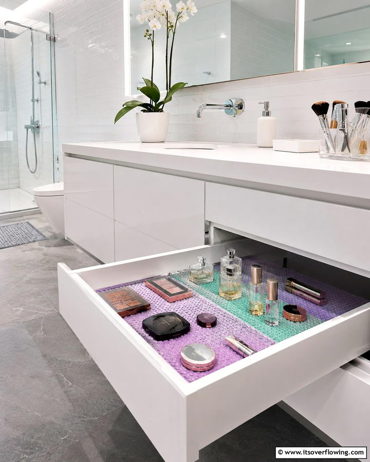 Silicone Mats for Non Slip Storage - 25 Bathroom Drawer Organization Ideas for a Clutter-Free Space