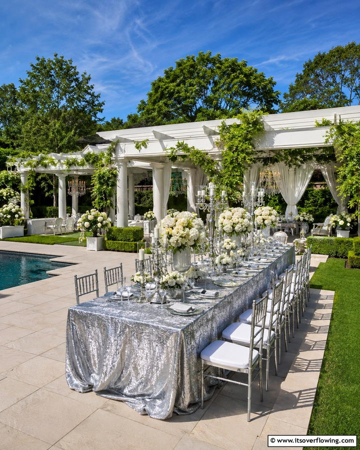 Silver Themed Garden Party - 30 Silver Anniversary Ideas for a 25th Wedding Celebration