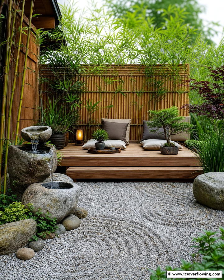 Simple Backyard Zen Corner - 21 Budget-Friendly Backyard Ideas to Transform Your Outdoor Space