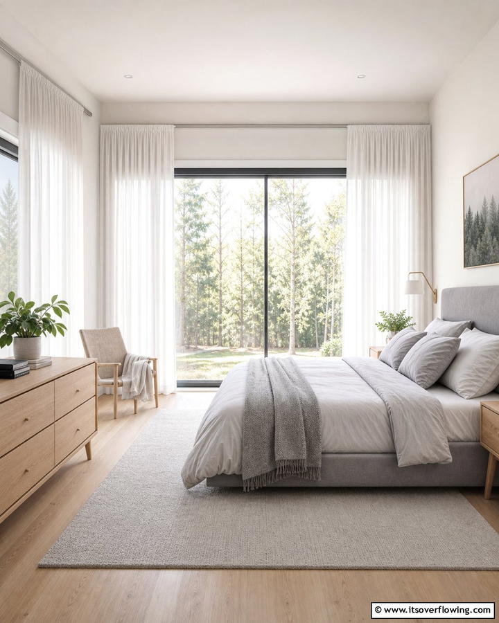 Simple Window Treatments - 21 Minimalist Bedroom Ideas for a Serene Retreat