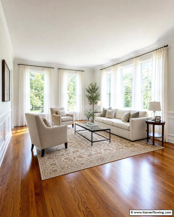 Simple Window Treatments - 20 Colonial Living Room Ideas for a Classic and Timeless Look