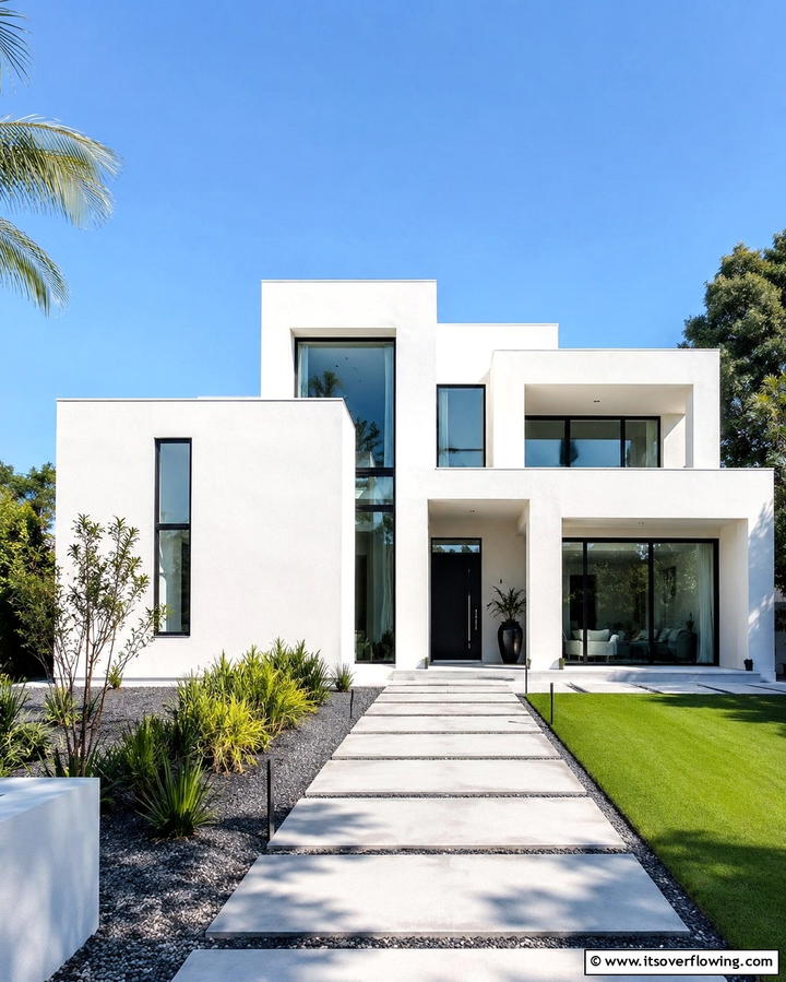 Simply White - 25 Off-white Paint Colors for Home Exteriors- Timeless and Elegant