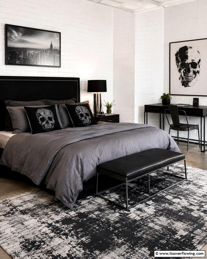 Skull and Skeleton Motifs - 25 Gothic Bedroom Ideas for a Dark and Romantic Retreat