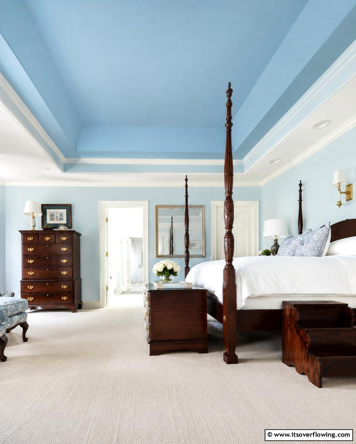Sky Blue Ceiling - 25 Sky Blue Bedroom Ideas for a Serene Retreat