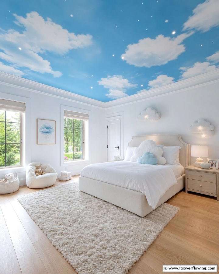 Sky Blue Ceilings - 20 Pastel Bedroom Ideas for a Soft and Serene Space