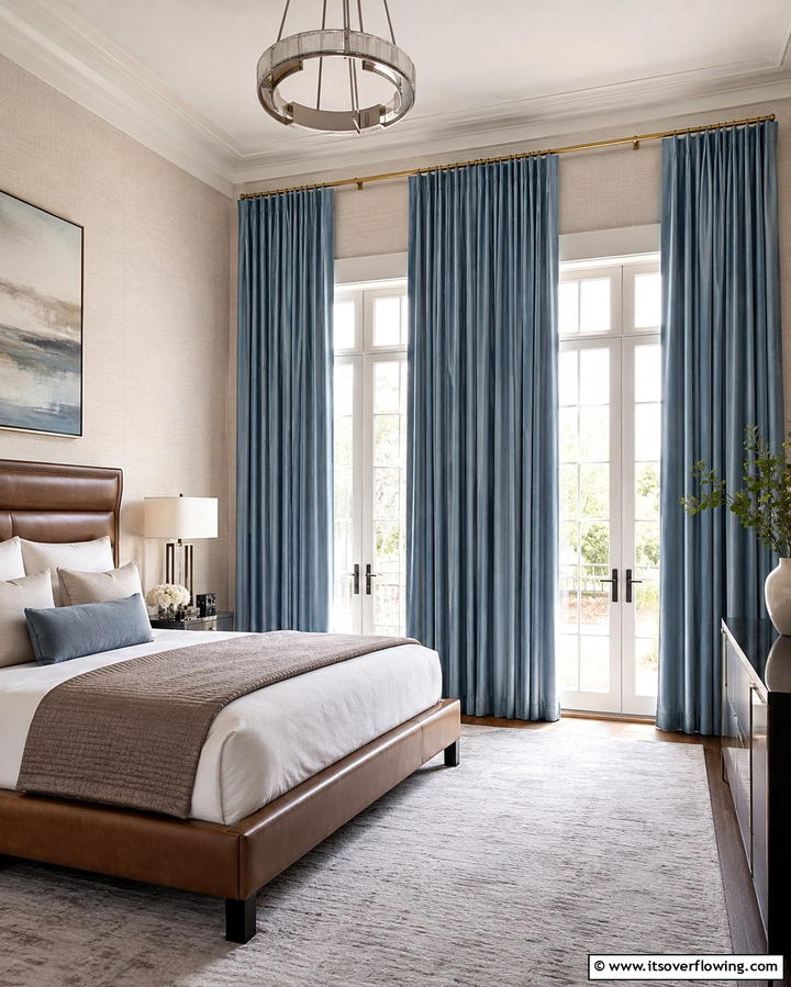 Sky Blue Curtains - 25 Sky Blue Bedroom Ideas for a Serene Retreat