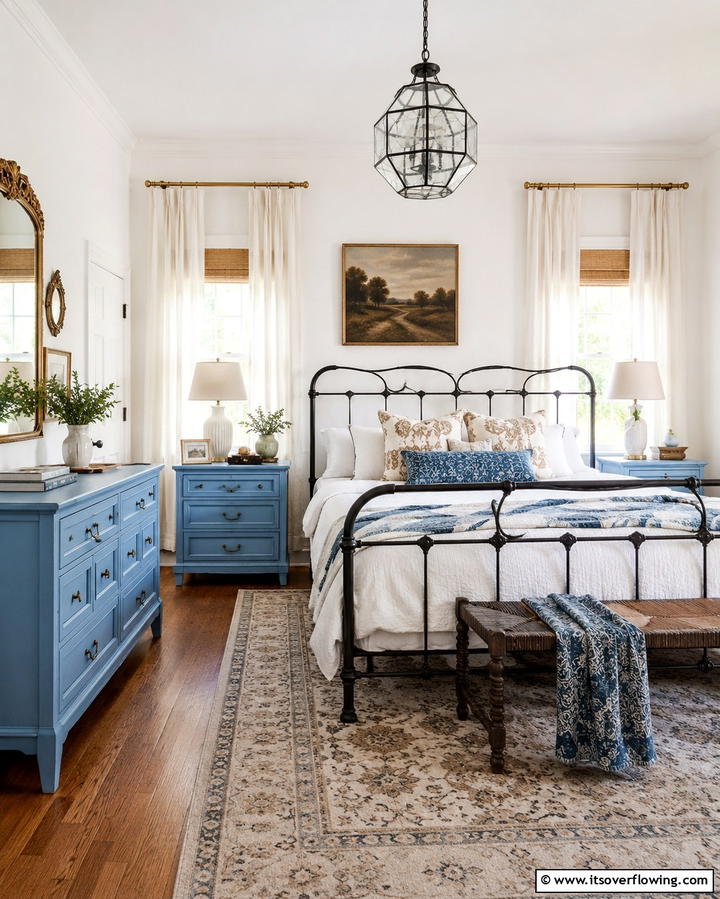 Sky Blue Furniture for a Bold Statement - 25 Sky Blue Bedroom Ideas for a Serene Retreat