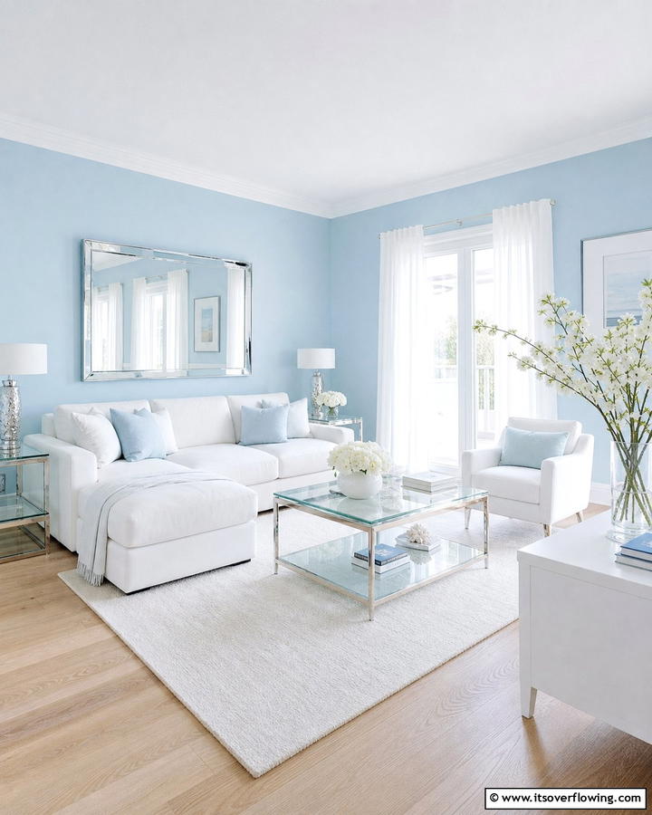 Sky Blue Serenity - 21 Refreshing Blue Living Room Ideas for Vibrant Spaces