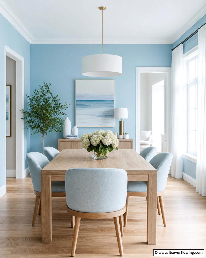 Sky Blue Serenity - 21 Blue Dining Room Ideas for Calm Entertaining Spaces