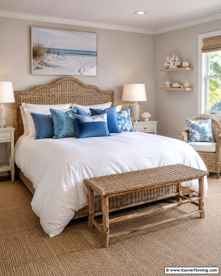 Sky Blue Throw Pillows for a Pop of Color - 25 Sky Blue Bedroom Ideas for a Serene Retreat