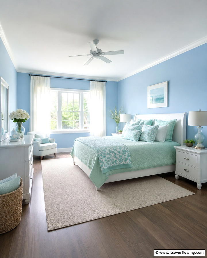 Sky Blue and Mint Refresh - 30 Refreshing Blue and Green Color Combos for Home Decor