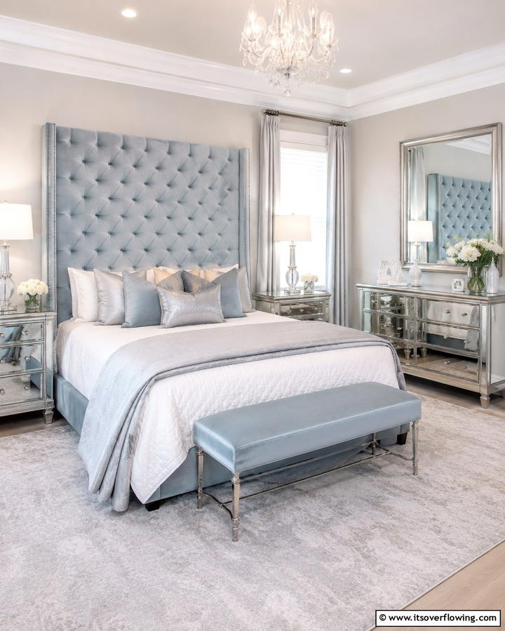 Sky Blue and White Bedding for a Clean Look - 25 Sky Blue Bedroom Ideas for a Serene Retreat