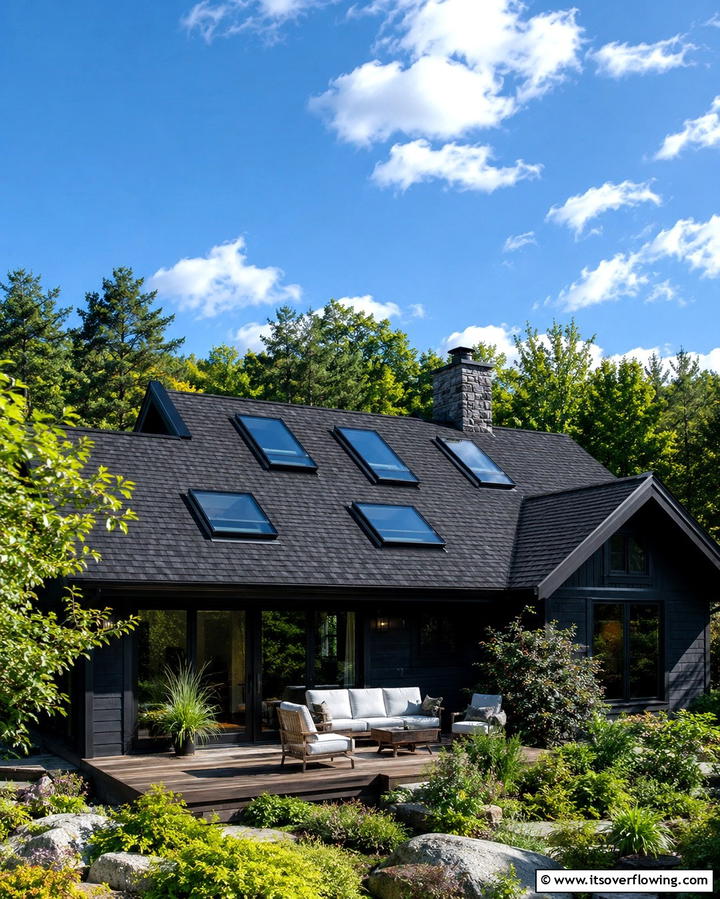 Skylights for Added Natural Light - 25 Modern Cottage House Exterior Ideas for a Charming Look
